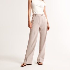 Abercrombie Cuff Hem Wide-Leg Pants